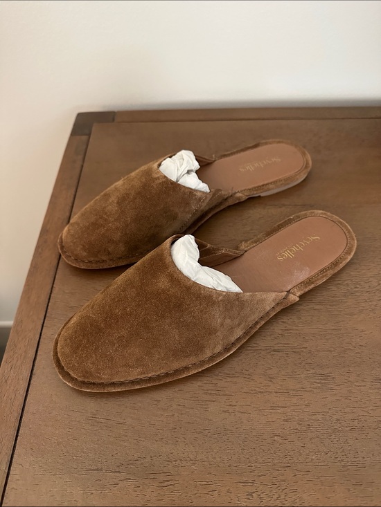 Seychelles Shoes - Seychelles Women's Suede Slip-On Mules in Tan